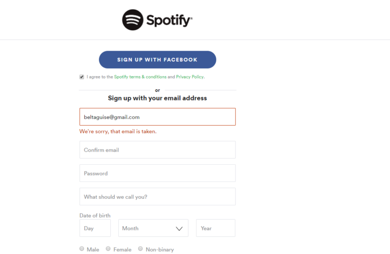 How to Solve the "Email is Taken" Error on Spotify